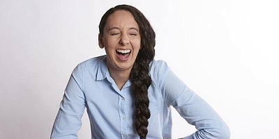 woman laughing